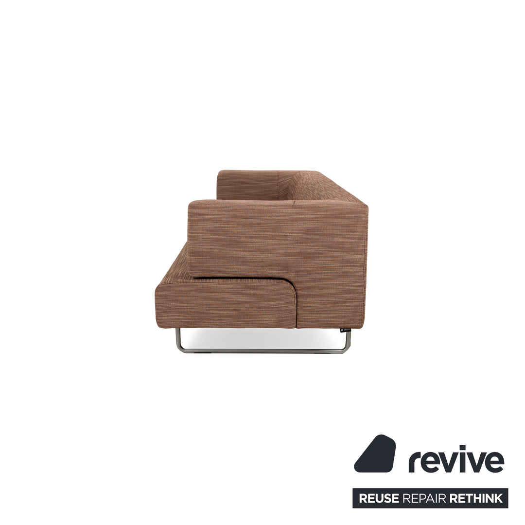 Walter Knoll Easy 480 fabric three-seater brown sofa couch manual function