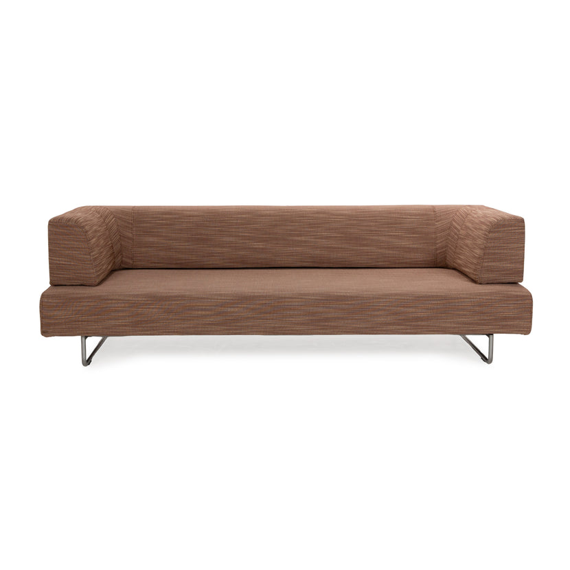 Walter Knoll Easy 480 fabric three-seater brown sofa couch manual function