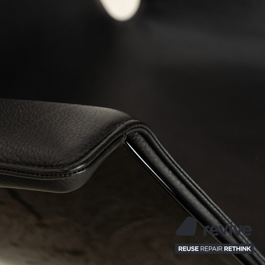 Walter Knoll FK Black Leather Armchair Black manual function