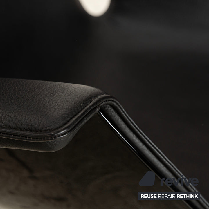 Walter Knoll FK Black Leather Armchair Black manual function