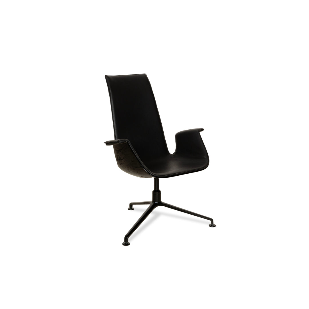 Walter Knoll FK Black Leather Armchair Black manual function