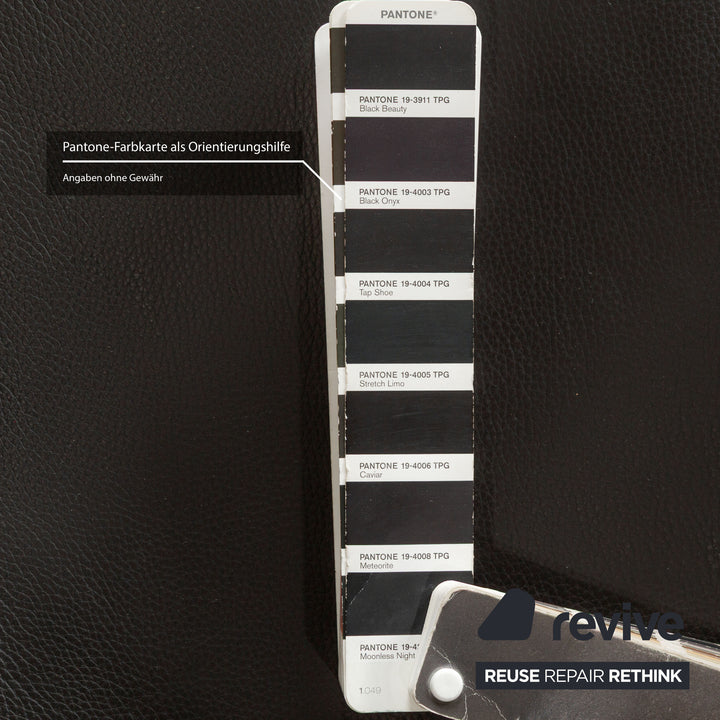 Walter Knoll FK Black Leather Armchair Black Shell Chair Swivel Function