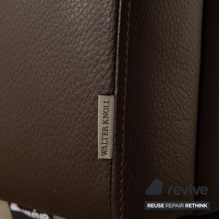 Walter Knoll Foster 501 Leather Three Seater Brown Sofa