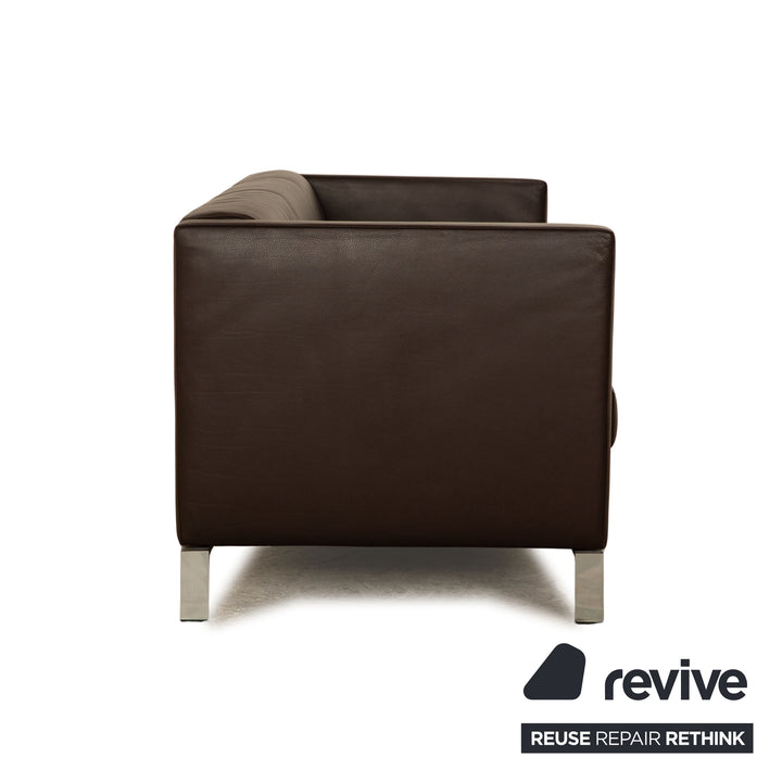 Walter Knoll Foster 501 Leather Three Seater Brown Sofa