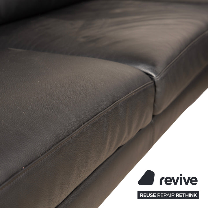 Walter Knoll Good Time Leder Ecksofa Schwarz Sofa Couch