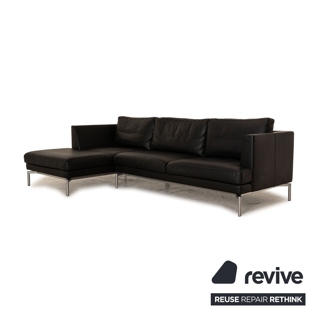 Walter Knoll Good Time Leder Ecksofa Schwarz Sofa Couch