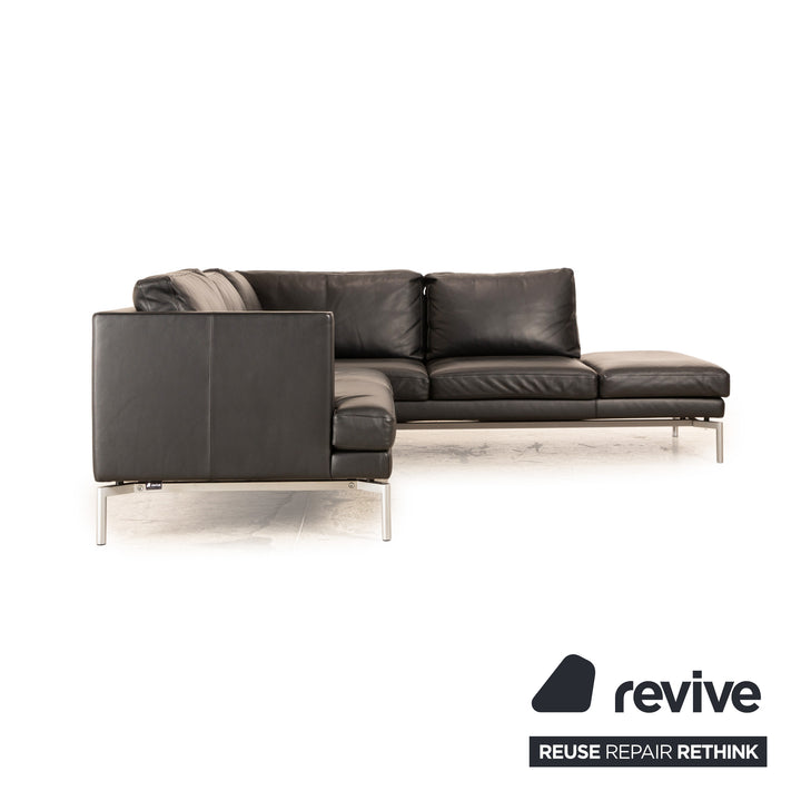 Walter Knoll Good Time Leder Ecksofa Schwarz Sofa Couch