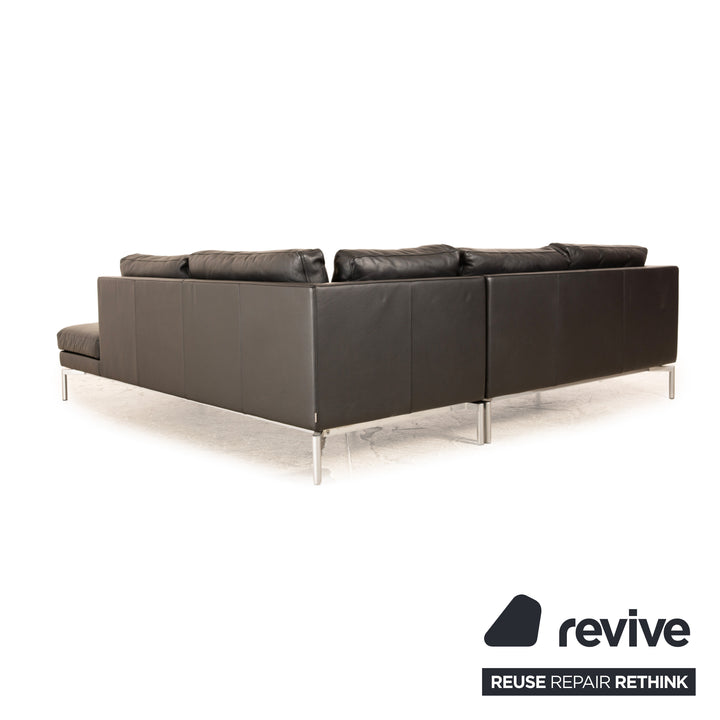 Walter Knoll Good Time Leder Ecksofa Schwarz Sofa Couch