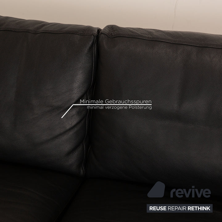 Walter Knoll Good Time Leder Ecksofa Schwarz Sofa Couch
