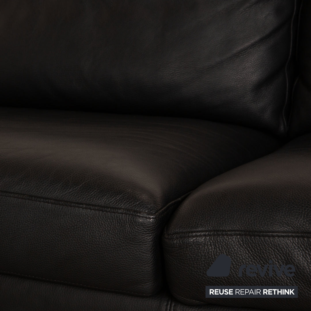 Walter Knoll Good Time Leder Ecksofa Schwarz Sofa Couch