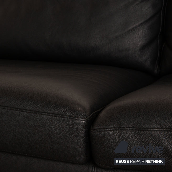 Walter Knoll Good Time Leder Ecksofa Schwarz Sofa Couch