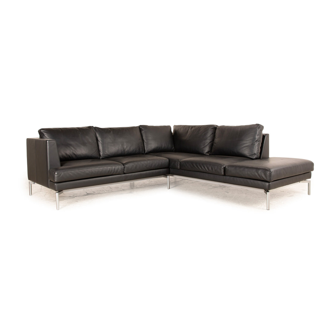 Walter Knoll Good Time Leder Ecksofa Schwarz Sofa Couch