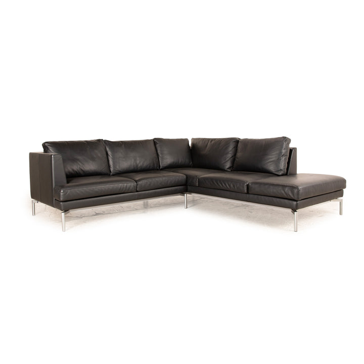 Walter Knoll Good Time Leder Ecksofa Schwarz Sofa Couch