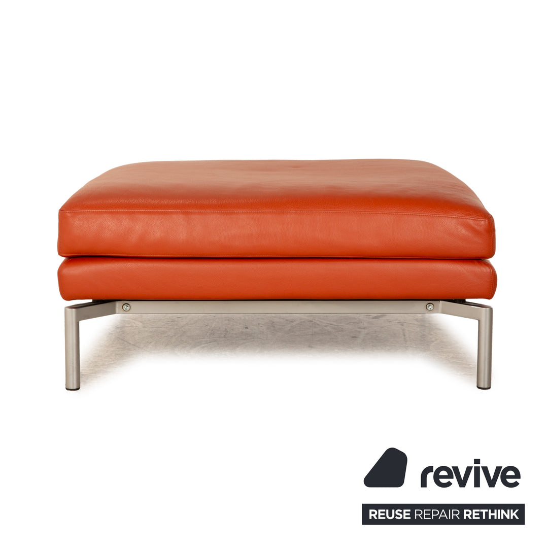 Walter Knoll Good Time Leather Stool Orange