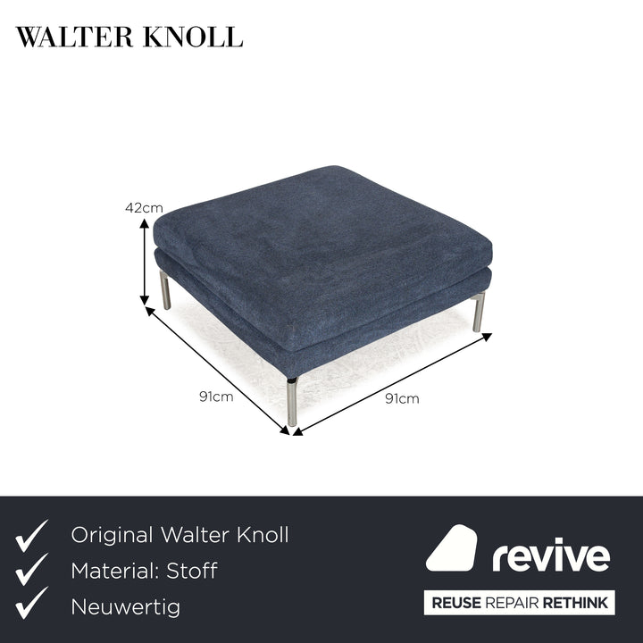 Walter Knoll Good Time tabouret en tissu bleu