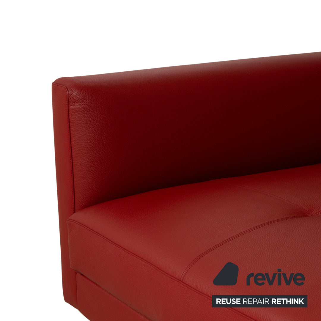 Walter Knoll Gordon Leder Viersitzer Rot Sofa Couch
