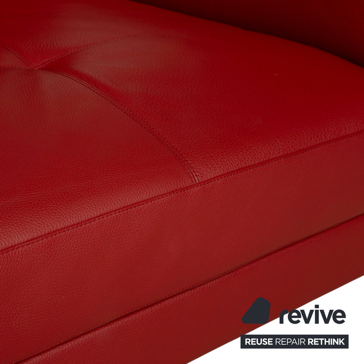 Walter Knoll Gordon Leder Viersitzer Rot Sofa Couch