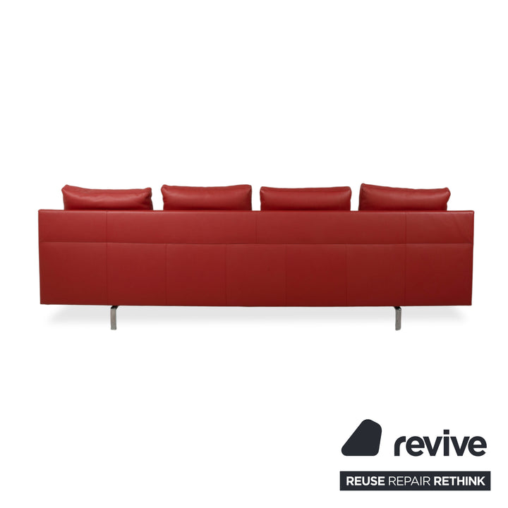 Walter Knoll Gordon Leder Viersitzer Rot Sofa Couch