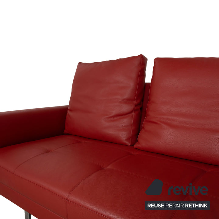 Walter Knoll Gordon Leder Viersitzer Rot Sofa Couch