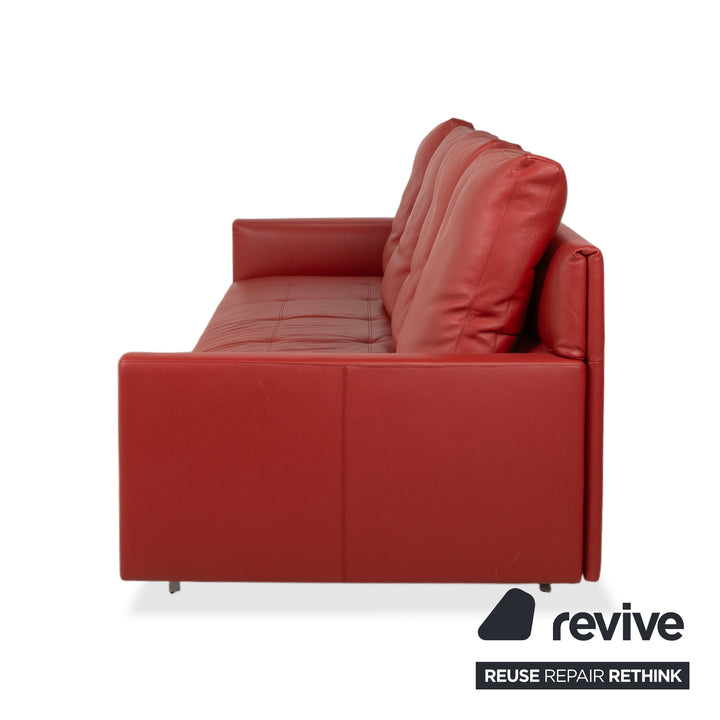 Walter Knoll Gordon Leder Viersitzer Rot Sofa Couch