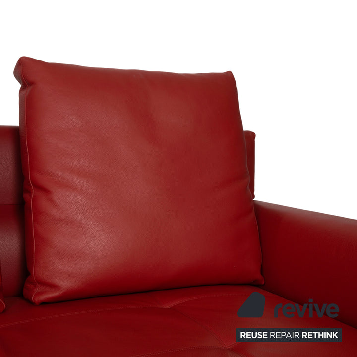 Walter Knoll Gordon Leder Viersitzer Rot Sofa Couch