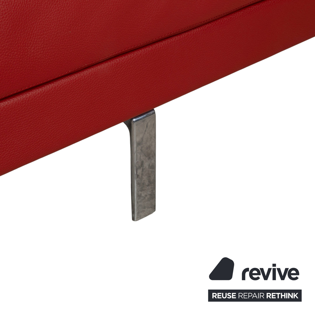 Walter Knoll Gordon Leder Viersitzer Rot Sofa Couch