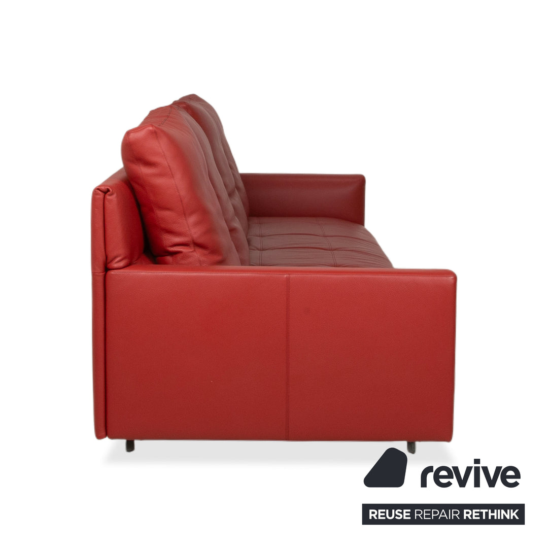 Walter Knoll Gordon Leder Viersitzer Rot Sofa Couch