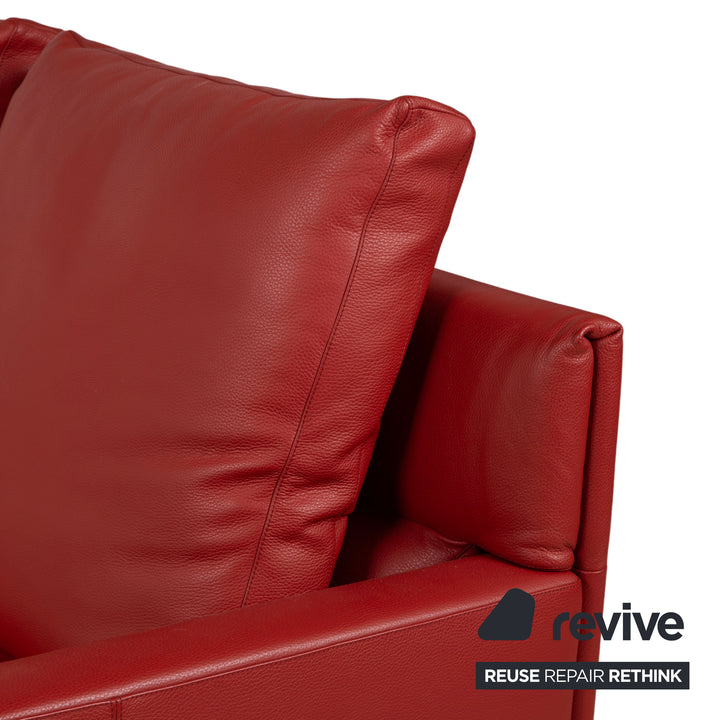 Walter Knoll Gordon Leder Viersitzer Rot Sofa Couch