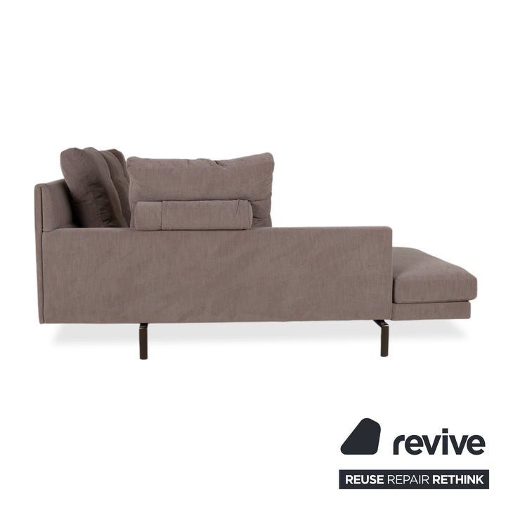 Walter Knoll Gordon Stoff Ecksofa Grau Taupe Sofa Couch