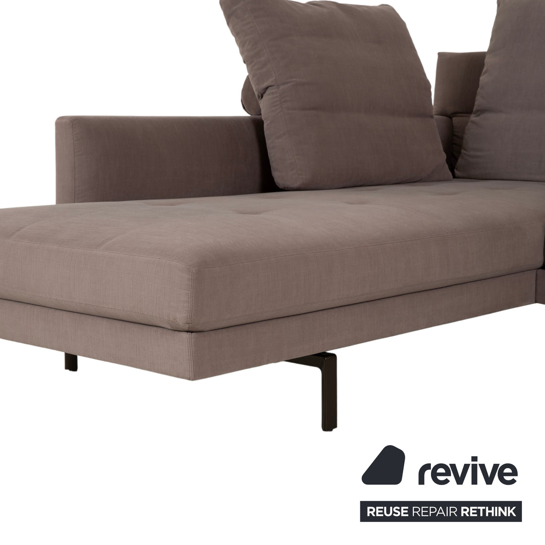 Walter Knoll Gordon Stoff Ecksofa Grau Taupe Sofa Couch