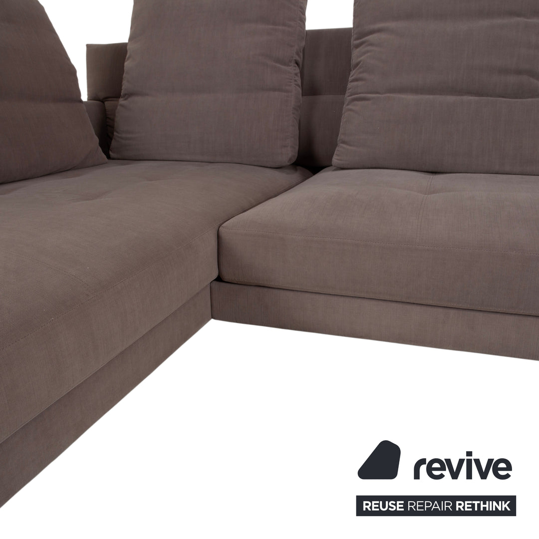 Walter Knoll Gordon Stoff Ecksofa Grau Taupe Sofa Couch