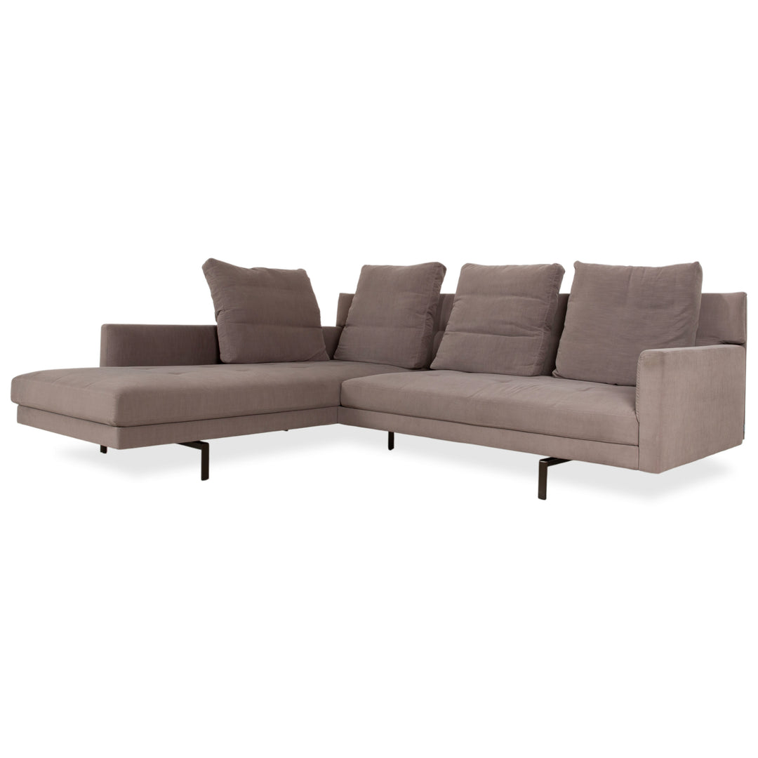 Walter Knoll Gordon Stoff Ecksofa Grau Taupe Sofa Couch