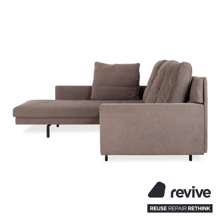 Walter Knoll Gordon Stoff Ecksofa Grau Taupe Sofa Couch