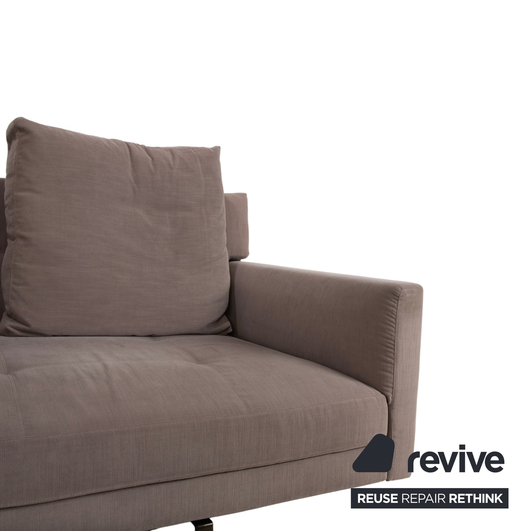 Walter Knoll Gordon Stoff Ecksofa Grau Taupe Sofa Couch
