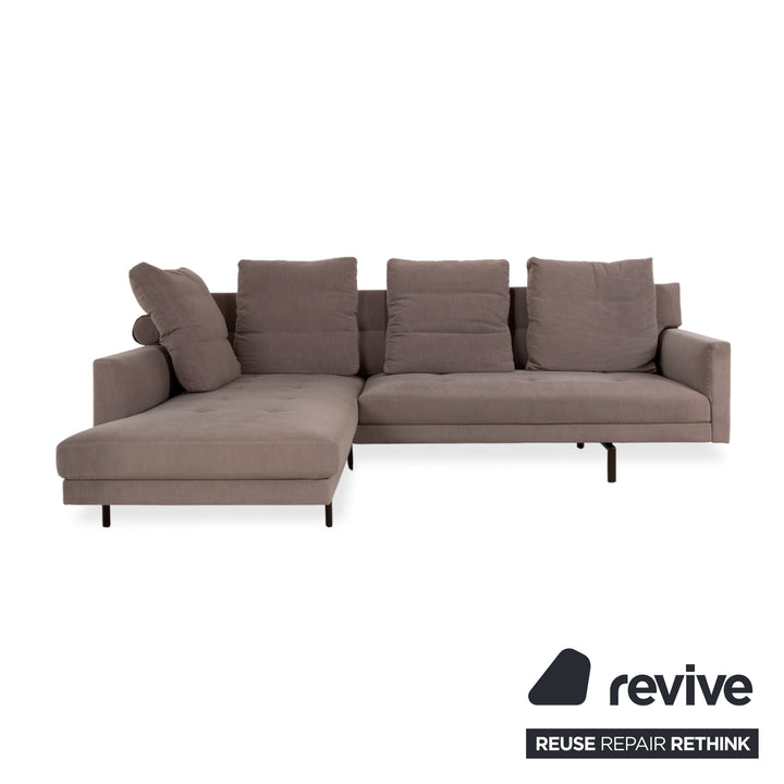 Walter Knoll Gordon Stoff Ecksofa Grau Taupe Sofa Couch