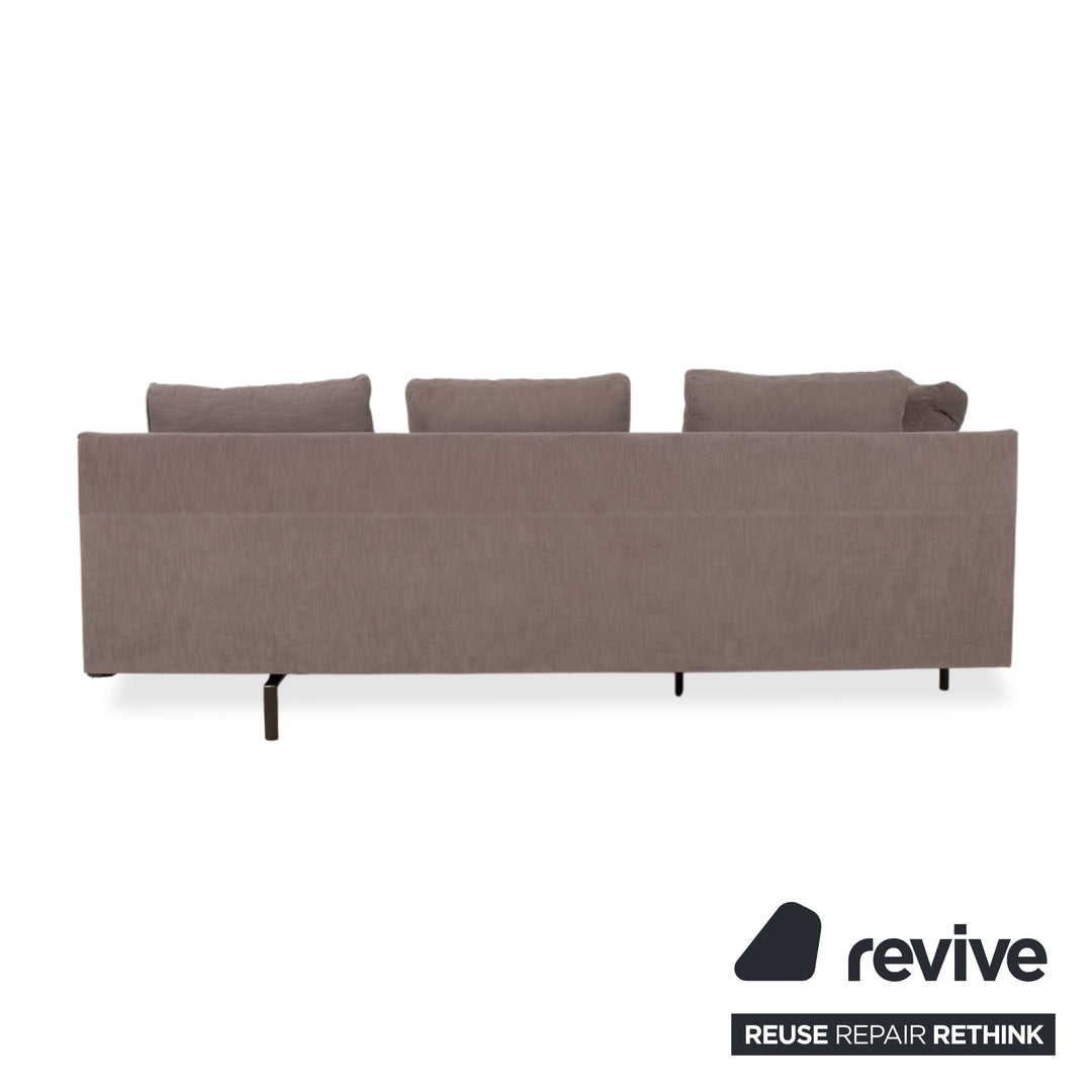 Walter Knoll Gordon Stoff Ecksofa Grau Taupe Sofa Couch