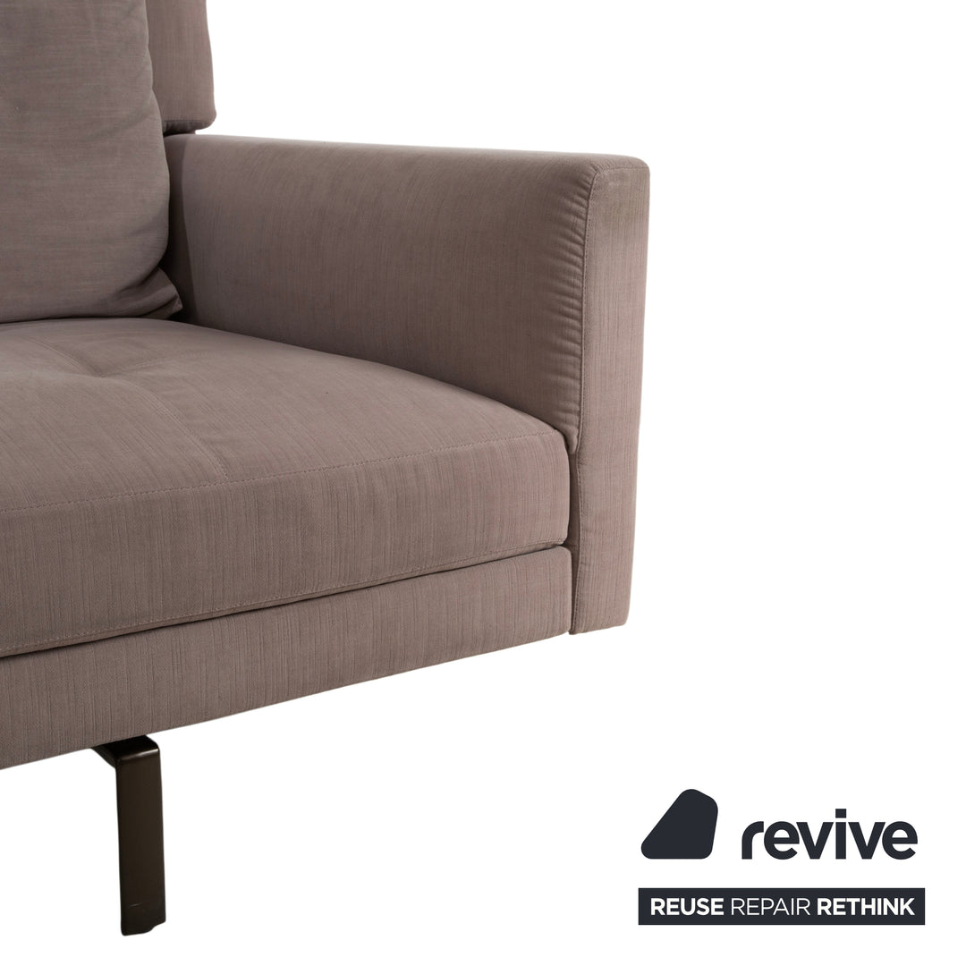 Walter Knoll Gordon Stoff Ecksofa Grau Taupe Sofa Couch