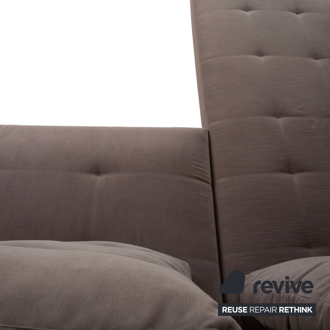 Walter Knoll Gordon Stoff Ecksofa Grau Taupe Sofa Couch