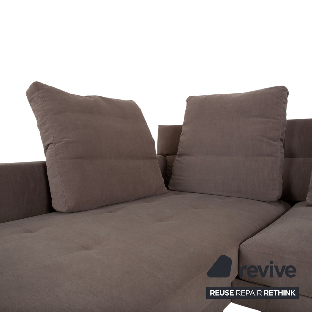 Walter Knoll Gordon Stoff Ecksofa Grau Taupe Sofa Couch