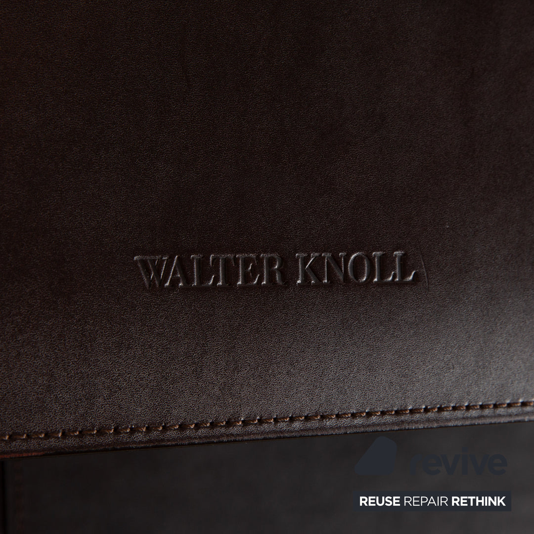 Canapé d'angle en tissu Walter Knoll Grand Suite gris clair avec rangement en cuir
