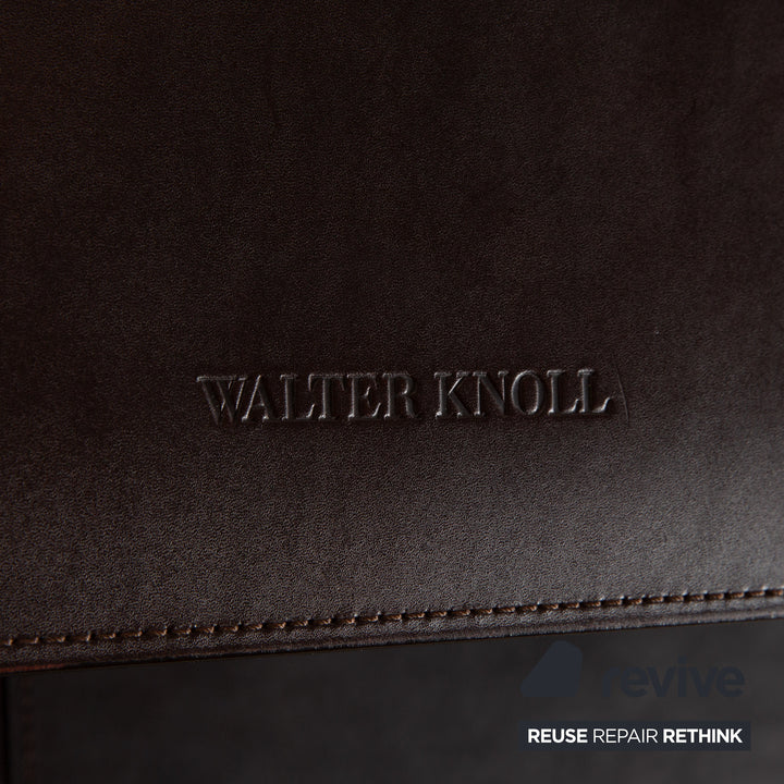 Canapé d'angle en tissu Walter Knoll Grand Suite gris clair avec rangement en cuir