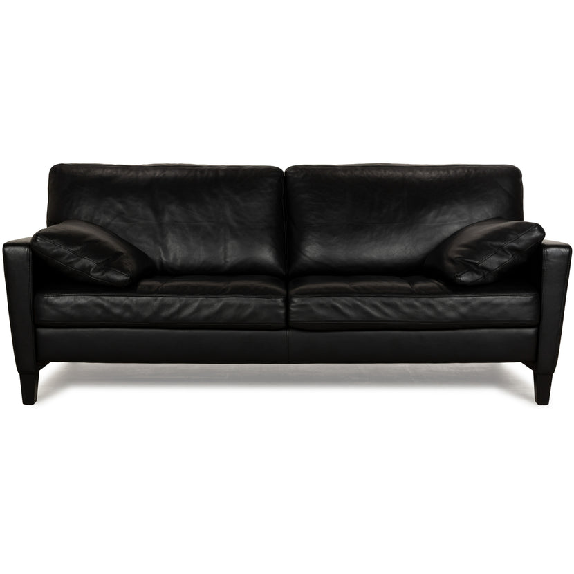 Walter Knoll Henry Leder Zweisitzer Schwarz Sofa Couch