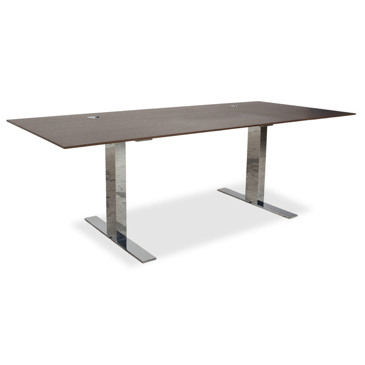 Walter Knoll Holz Schreibtisch Braun Chrom 225 x 100 cm