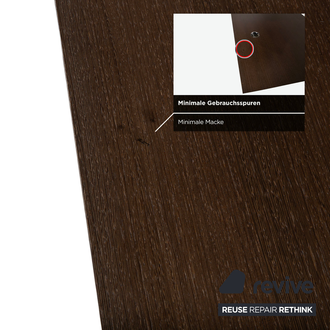 Walter Knoll Holz Schreibtisch Braun Chrom 225 x 100 cm