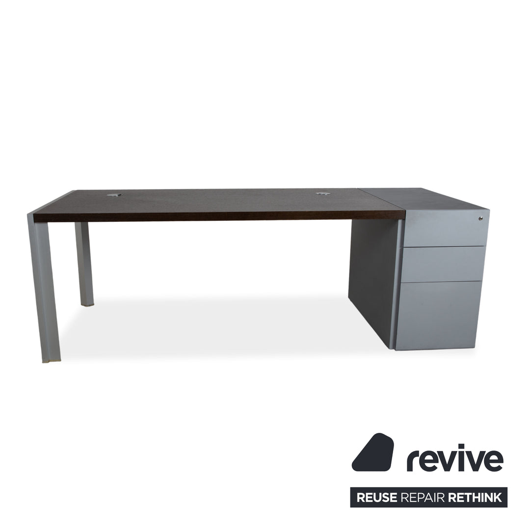 Walter Knoll Icon Wood Brown Grey Desk Drawer