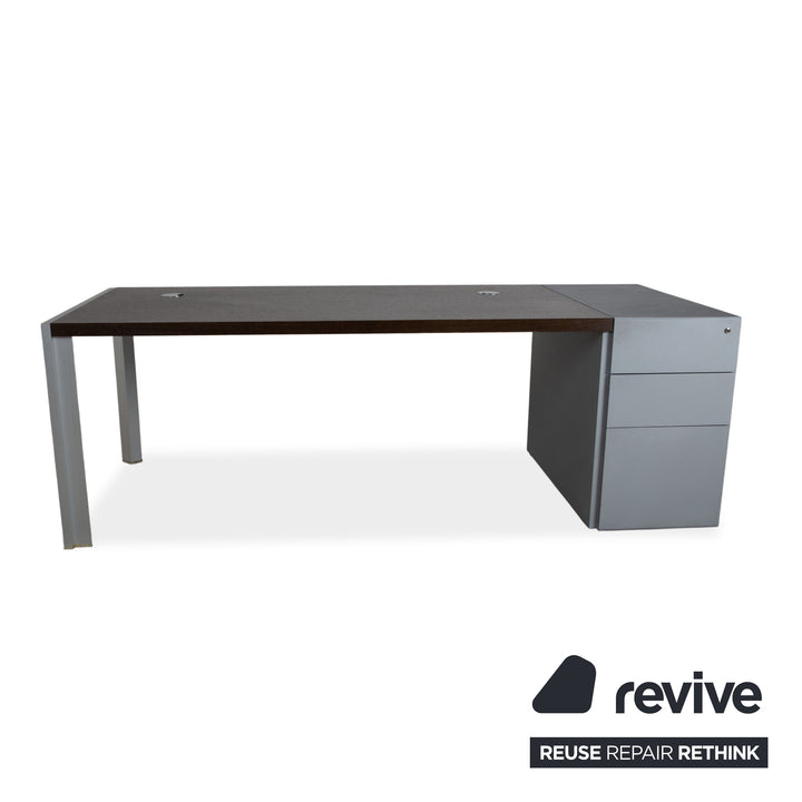 Walter Knoll Icon Wood Brown Grey Desk Drawer