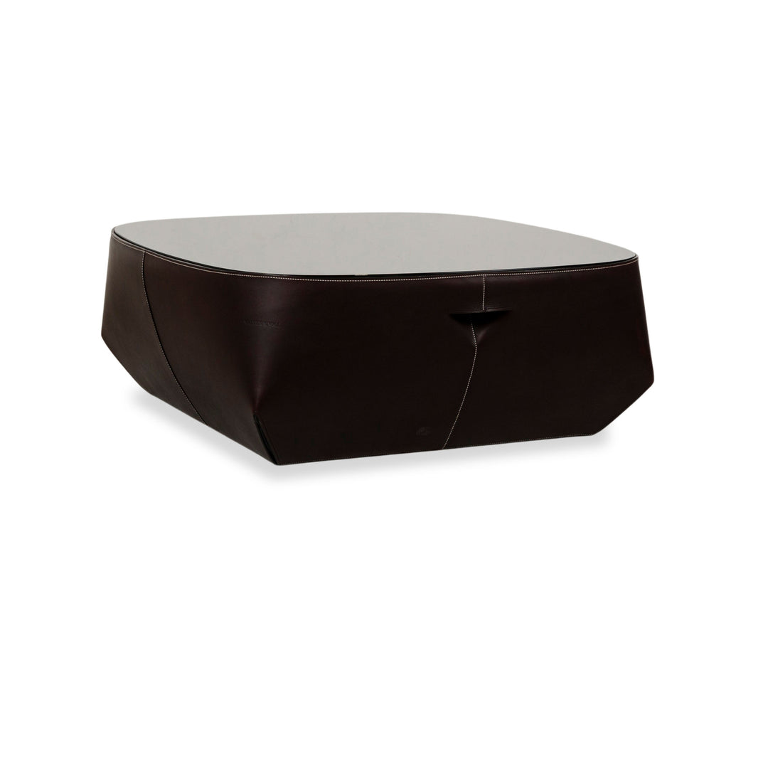 Walter Knoll Isanka Leder Couchtisch Braun Schwarz