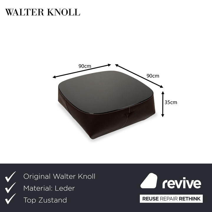 Walter Knoll Isanka Leder Couchtisch Braun Schwarz