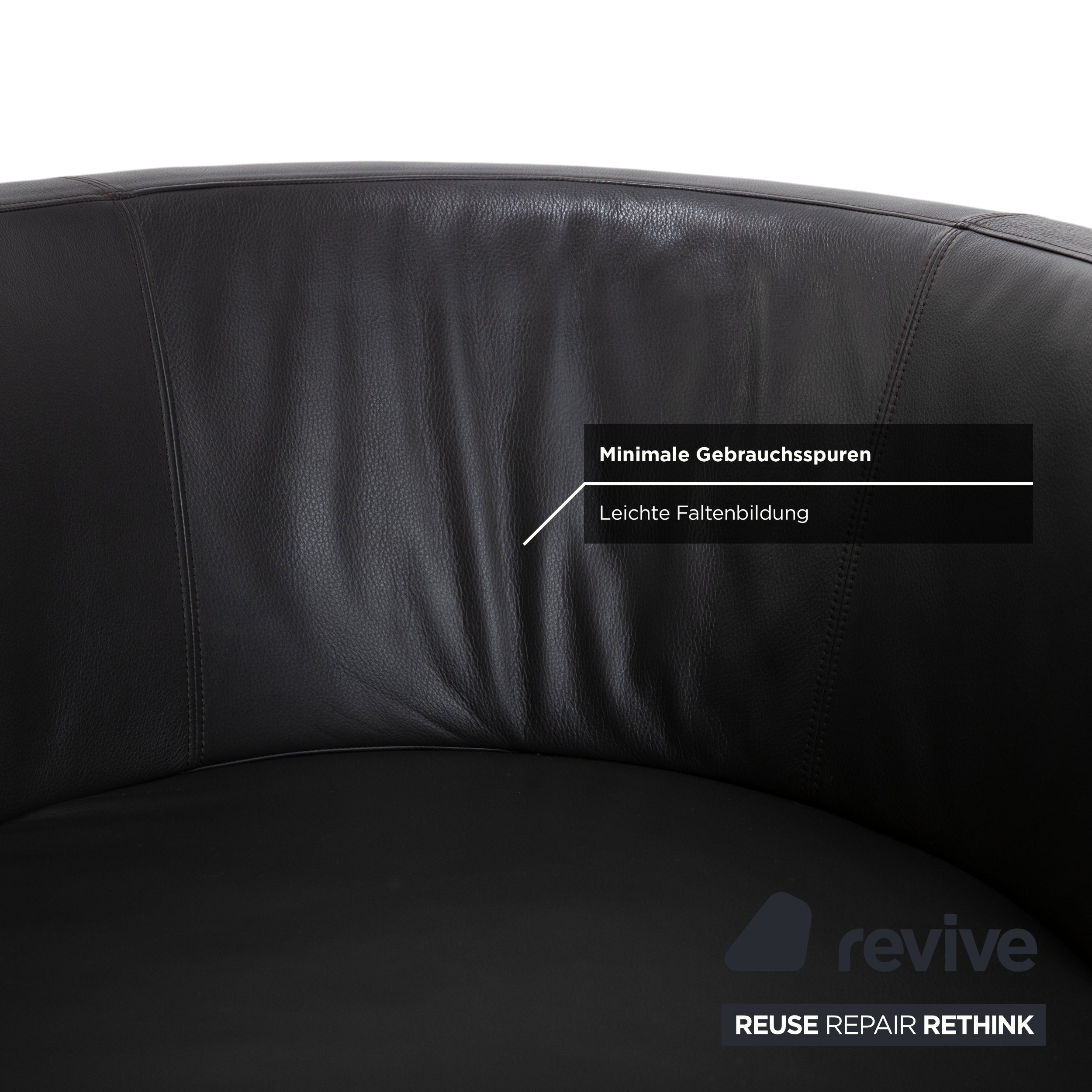 Walter Knoll Ishino læder 2x lænestol antracitgrå drejbar