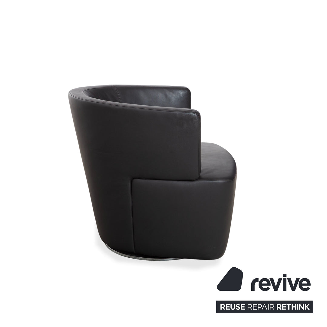 Walter Knoll Ishino Leder 2x Sessel Anthrazit Grau Drehbar